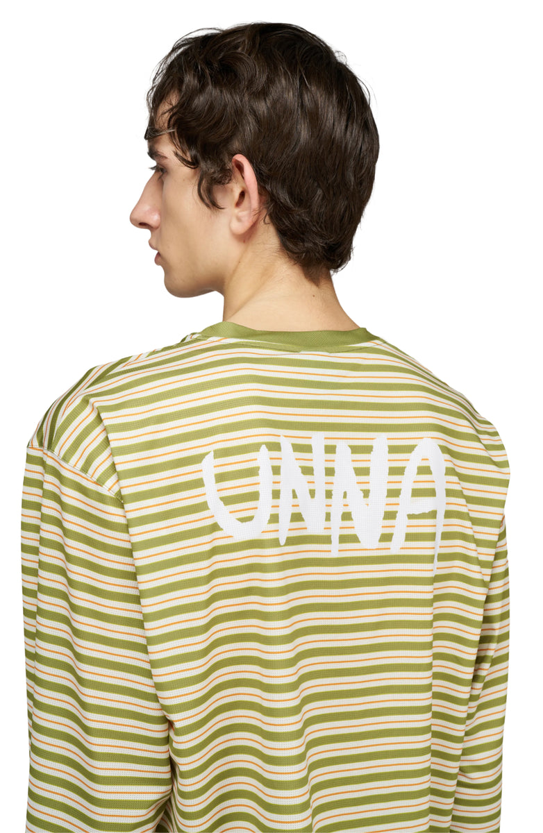 Striped Long Sleeve - Men's Long Sleeve Running T-shirt in Sage
