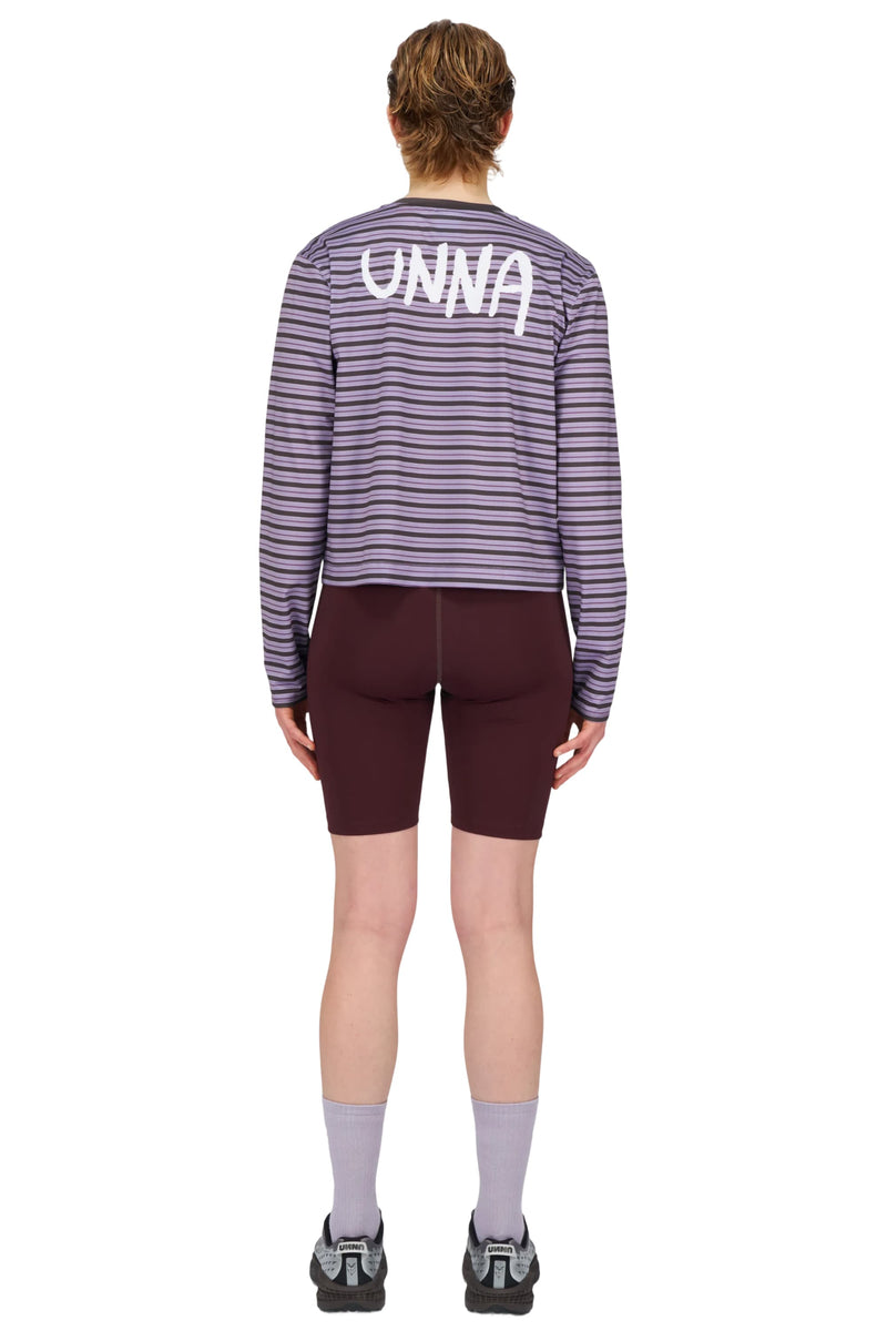 Striped Long Sleeve - Women's Long Sleeve Running T-shirt in Grape