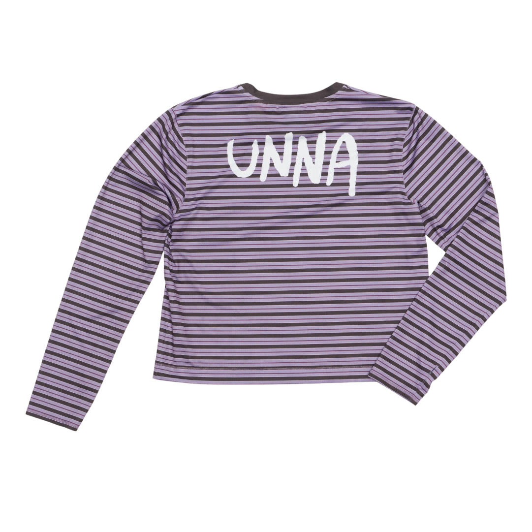 Striped Long Sleeve - Women's Long Sleeve Running T-shirt in Grape