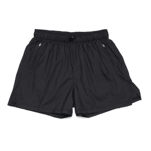 Black running shorts in lightweight, water repellent, recycled polyester - UNNA