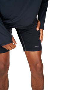 Boost Half Tights - Men's running half tights in Black with