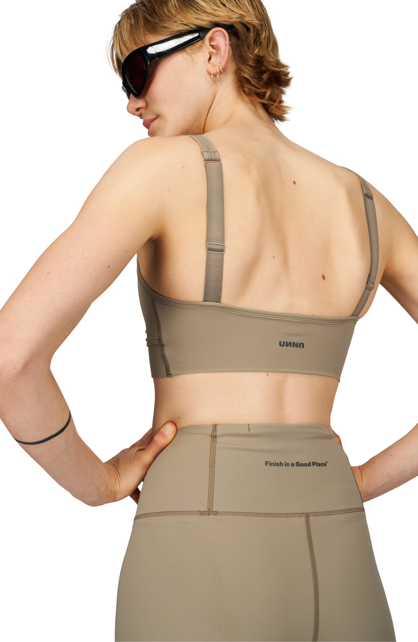 Good Place Sports Bra from UNNA in stone beige 