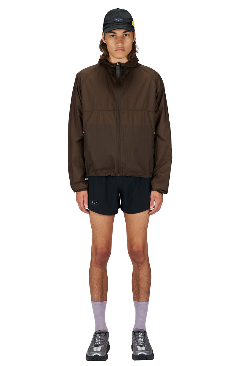 Lightweight, water repellent running jacket made in recycled polyester ...