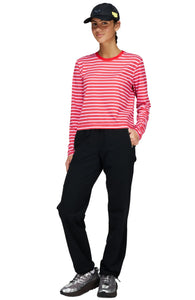 Striped Long Sleeve - Women's Long Sleeve Running T-shirt in Turbo