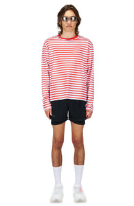 Aaron is 183 cm and wears size M