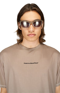 'Finish in a Good Place' print on the chest