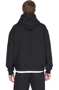 Slow Motion Hoodie - Slightly oversized, unisex hoodie in Black with a soft feel. Made in a GOTS Cotton / GRS Cotton blend. 