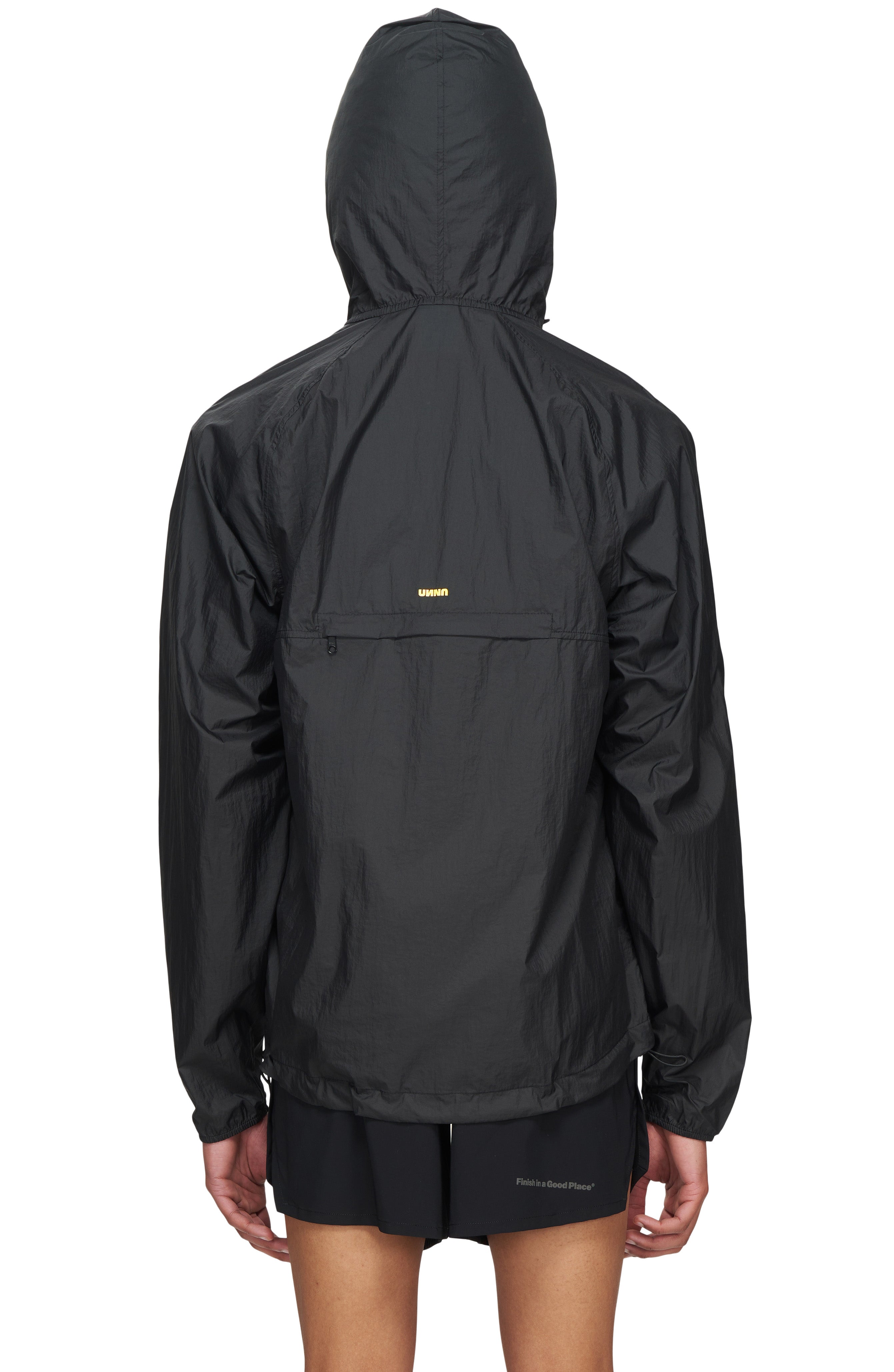 Lightweight running jacket in black - UNNA Smiles Run Jacket