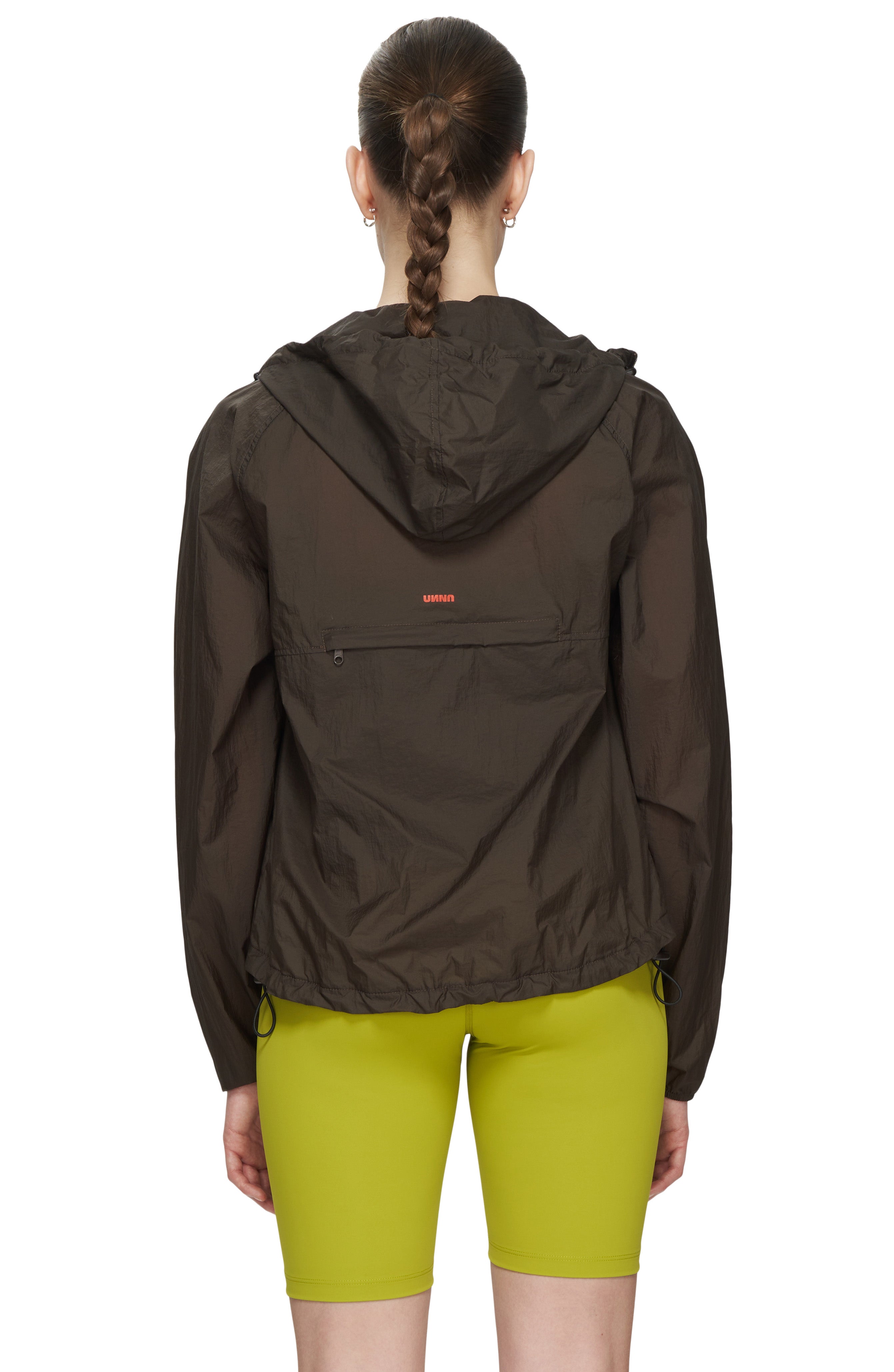 Lightweight running jacket in wren green - UNNA Smiles Run Jacket