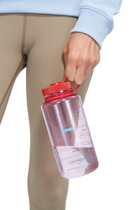 1 liter Nalgene bottle. Cosmo pink with dark red details.