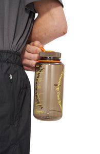 Java Brown Nalgene water bottle with text "#Counting The Smiles".