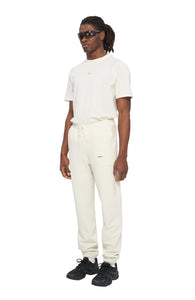 Recycled and organic cotton jogging pants. Vanilla white with a slightly oversized fit - UNNA Slow Motion Joggers
