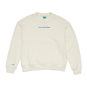 Vanilla white, vintage feel sweatshirt with 