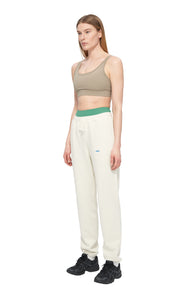 Recycled and organic cotton jogging pants. Vanilla white with a slightly oversized fit - UNNA Slow Motion Joggers